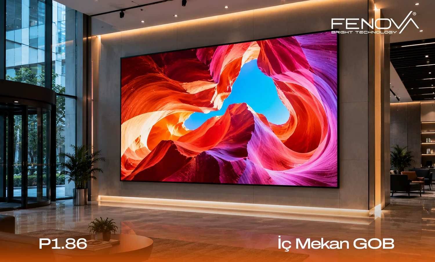 P1.86 GOB iç mekan LED ekran modeli