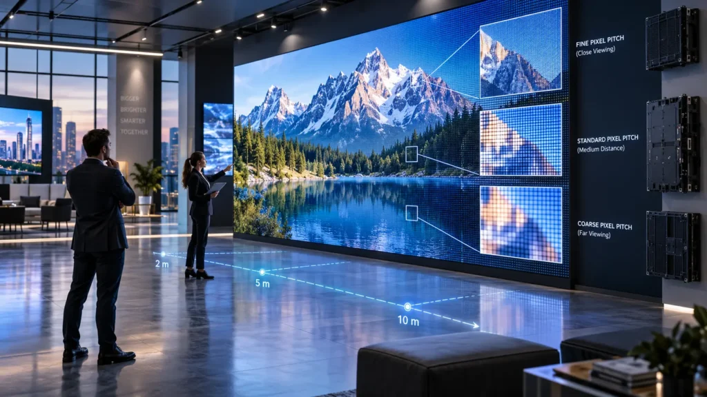 LED Ekran Pixel Pitch Seçimi Nasıl Yapılır? İzleme Mesafesine Göre Rehber 9 LED ekranlarda izleme mesafesine göre pixel pitch seçimi rehberi